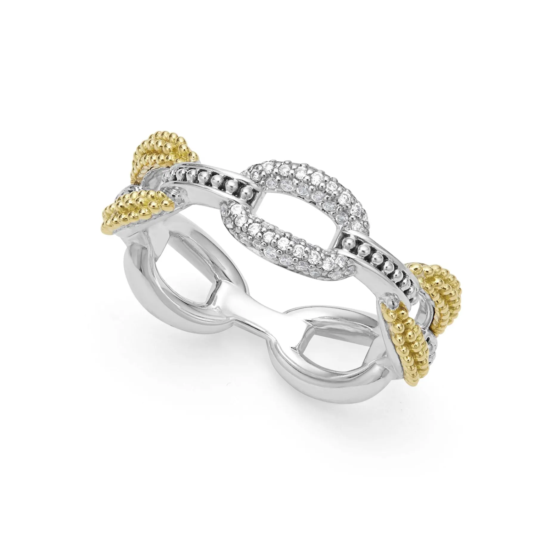 Small Two-Tone Eternity Diamond Ring