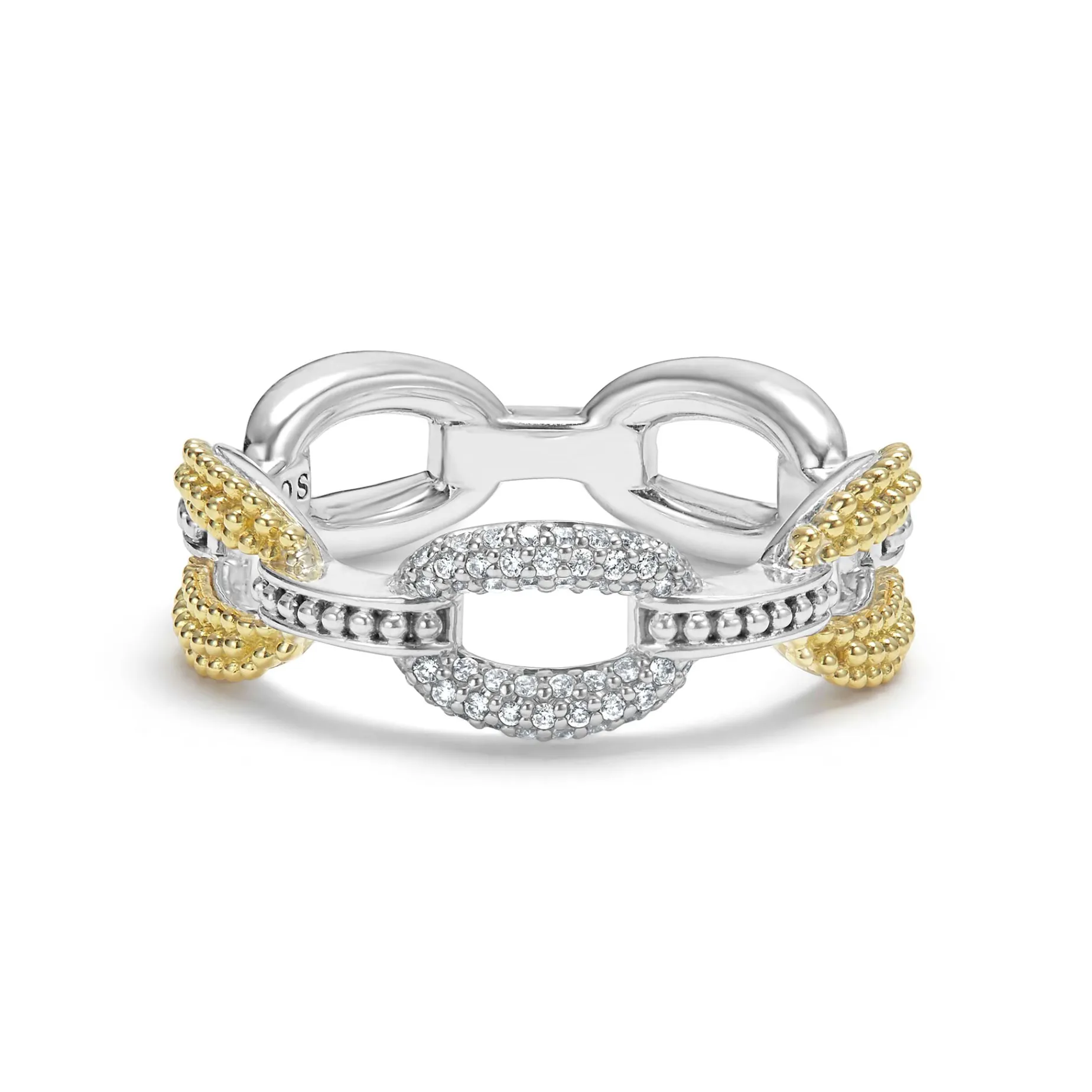 Small Two-Tone Eternity Diamond Ring