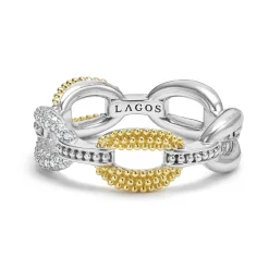 Small Two-Tone Eternity Diamond Ring