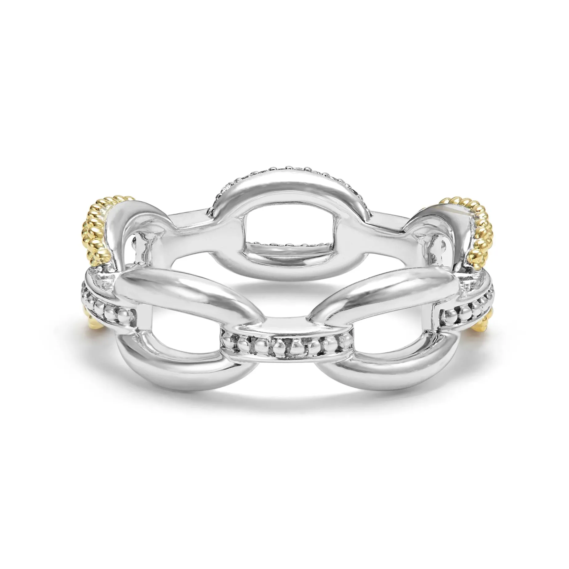 Small Two-Tone Eternity Diamond Ring