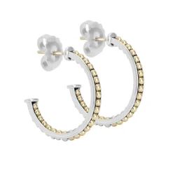 Small Two-Tone Hoop Earrings