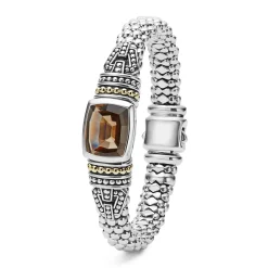 Smokey Quartz Caviar Bracelet | 9mm