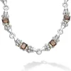 Smokey Quartz Caviar Necklace
