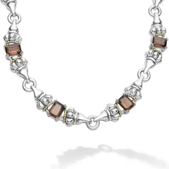Smokey Quartz Caviar Necklace