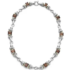 Smokey Quartz Caviar Necklace