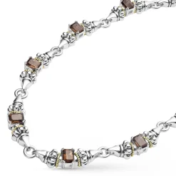 Smokey Quartz Caviar Necklace