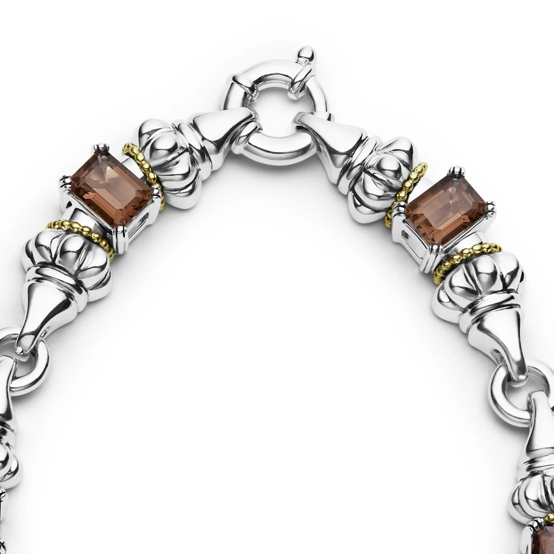 Smokey Quartz Caviar Necklace