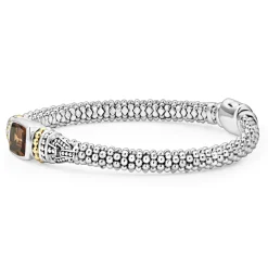 Smokey Quartz Gemstone Caviar Bracelet