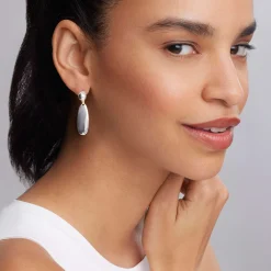 Smooth Silver Drop Earrings