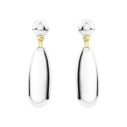 Smooth Silver Drop Earrings