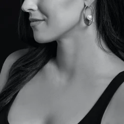 Statement Pearl Hoop Earrings