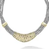 Statement Two-Tone Caviar Diamond Necklace