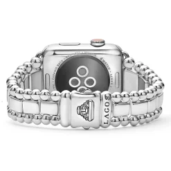 Sterling Silver Half Diamond Watch Bracelet-42-49mm