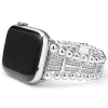 Sterling Silver Two-Row Diamond Watch Bracelet - 42-49mm