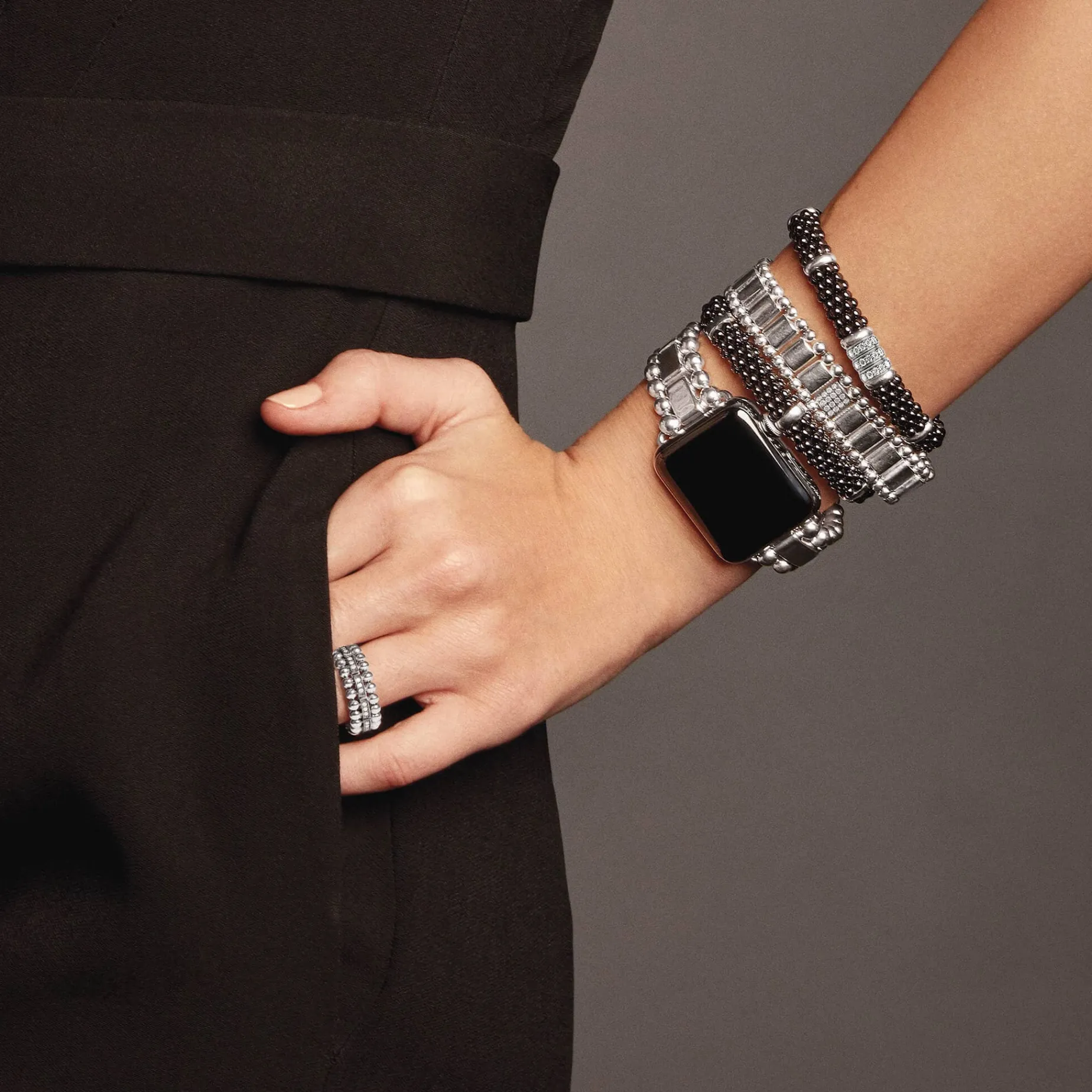 Sterling Silver Watch Bracelet-38-45mm