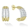 Superfine Diamond Hoop Earrings