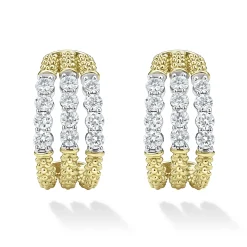Superfine Diamond Hoop Earrings