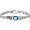 Swiss Blue Topaz Caviar Bracelet | 6mm