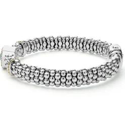 Swiss Blue Topaz Caviar Bracelet | 9mm