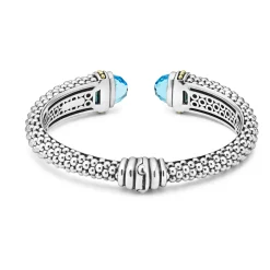 Swiss Blue Topaz Cuff Bracelet | 12mm