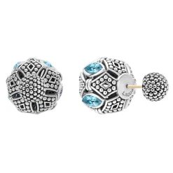 Swiss Blue Topaz Earring Backs
