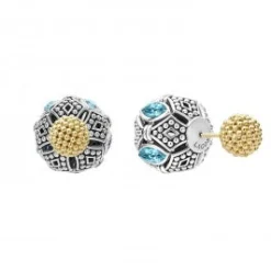 Swiss Blue Topaz Earring Backs