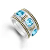 Swiss Blue Topaz Stacking Rings