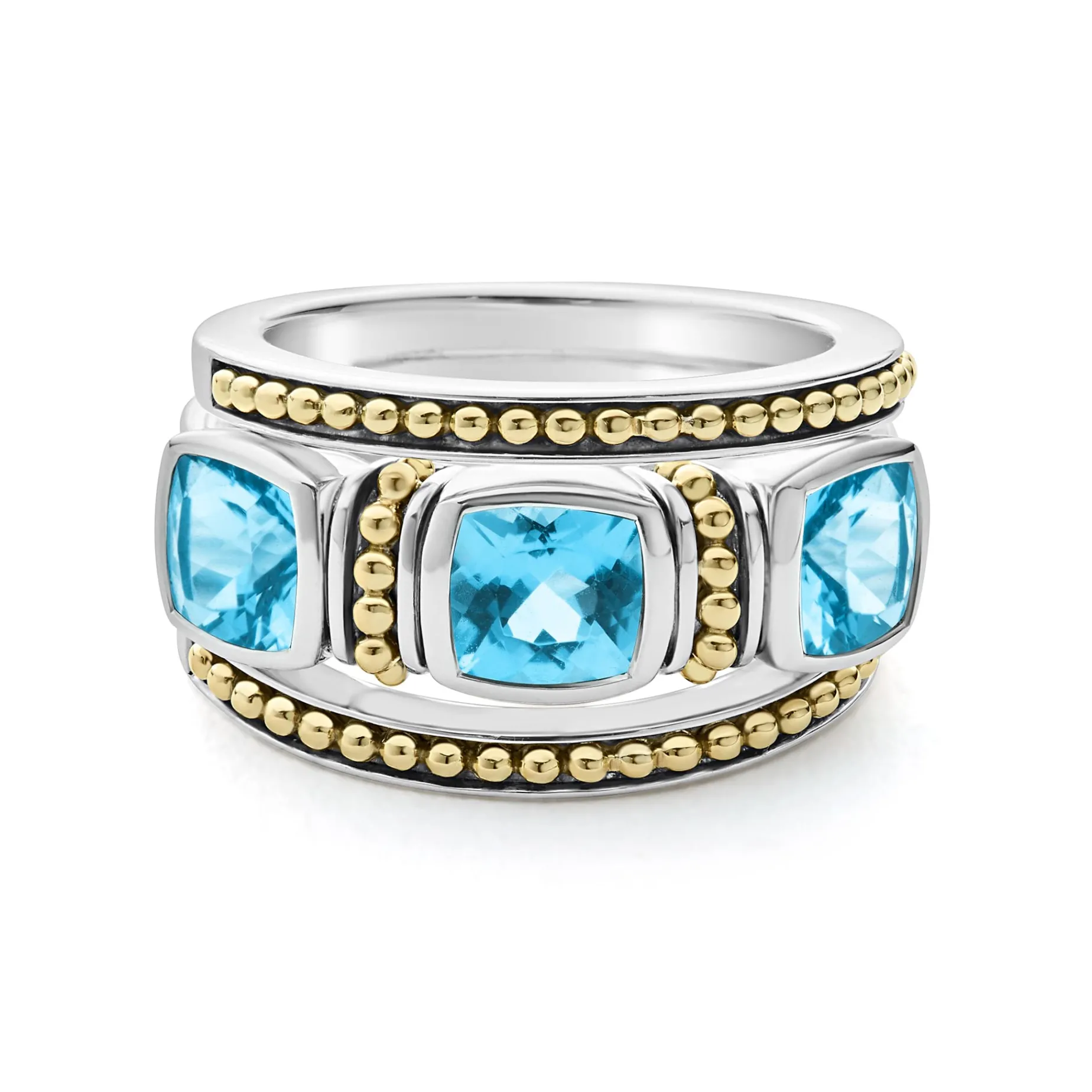 Swiss Blue Topaz Stacking Rings
