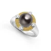 Tahitian Black Pearl Diamond Ring