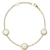 Three Station Round Mother of Pearl Bracelet