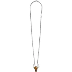 Tiger Iron Long Horn Pendant
