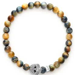 Tigereye Skull Bracelet
