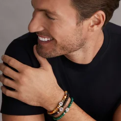 Tigereye Skull Bracelet
