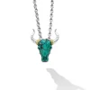 Turquoise Long Horn Pendant