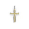 Two-Tone Caviar Beaded Cross Amulet