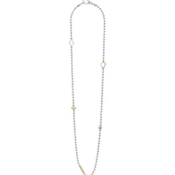Two-Tone Caviar Beaded Necklace