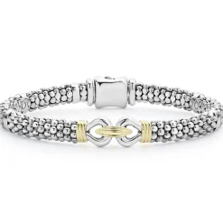 Two-Tone Caviar Buckle Bracelet | 6mm
