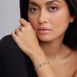 Two-Tone Caviar Buckle Bracelet | 6mm
