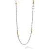 Two-Tone Caviar Chain Necklace