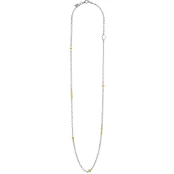 Two-Tone Caviar Chain Necklace