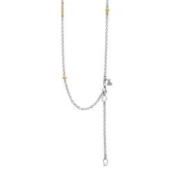 Two-Tone Caviar Chain Necklace