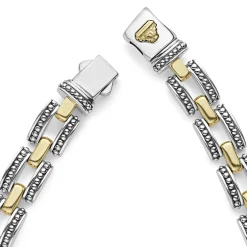 Two-Tone Caviar Link Necklace