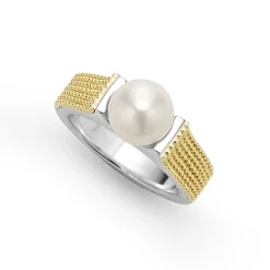 Two-Tone Caviar Pearl Ring