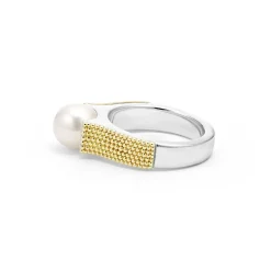 Two-Tone Caviar Pearl Ring