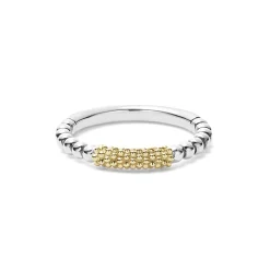 Two-Tone Caviar Stacking Ring