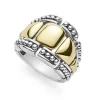 Two-Tone Caviar Statement Ring