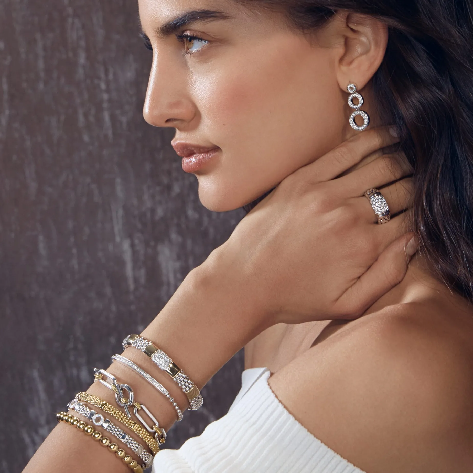 Two-Tone Diamond Bracelet | 9mm