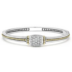 Two-Tone Diamond Cuff Bracelet