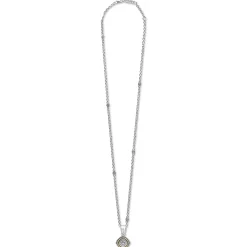 Two-Tone Diamond Pendant Necklace