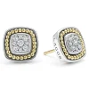 Two-Tone Diamond Stud Earrings